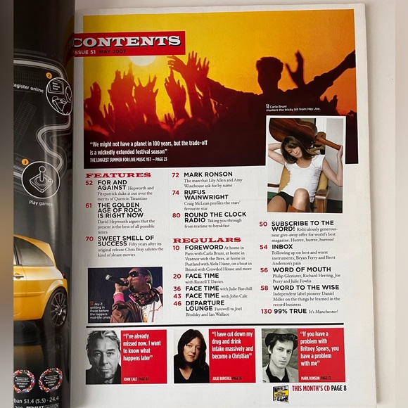 2007 The Word magazine uk Rufus Wrainwright music - Picture 2 of 4